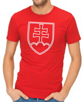Originálne tričko so slovenským znakom-národnou potlačou  pre fanúšikov slovenského hokeja,futbalu či krásneho Slovenska -Tričko - Slovenský znak obrys