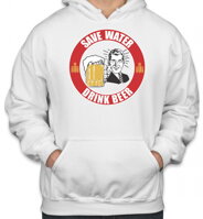 Originálne vtipná mikina na párty z kolekcie alkohol a pivo-Mikina - Save water, drink beer-šetri vodou,daj si pivo