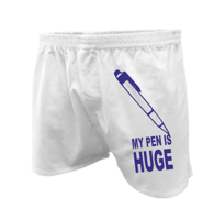 Veľmi netradičné a humorné pánske spodné prádlo s obrázkom pera:),pre vtipných pánov-Pánske trenky - My pen is huge