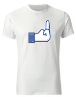Humorné originálne tričko -like FB s fuckerom, pre nepriaznivcov sociálnej siete facebook-Tričko - (fuck) like FB 