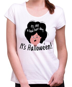 Halloweenske tričko - It is not bad hair day, it is helloween