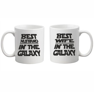 Sada: 2 hrnčeky - The best husband/wife in the galaxy