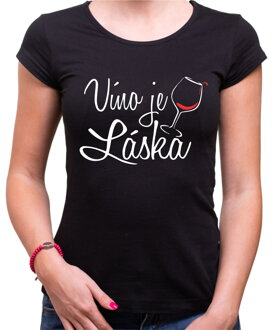 Vinárske tričko - Víno je láska