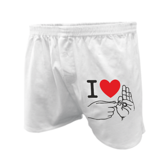 Pánske trenky - I love sex - prsty