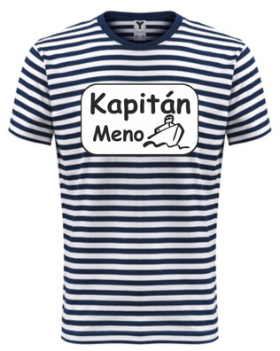 Tričko UNISEX - Kapitán + tvoje meno