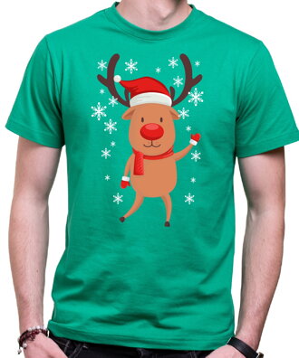 Tričko - Zasnežený vianočný sobík