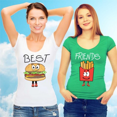 Dámske kamarátske tričká - BEST FRIENDS - Fast food :)