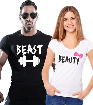 Pánske/dámske tričko - Beast/Beauty