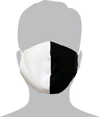 Ochranné rúško - Black and White (Textilné s iónmi striebra) 