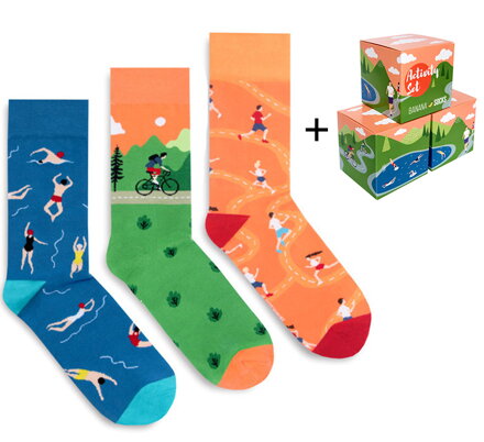 Sada 3ks ponožiek - Activity set + box zadarmo