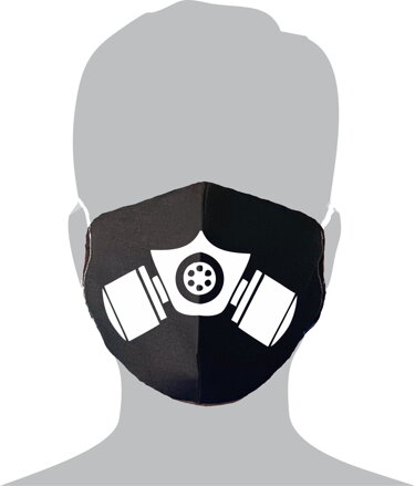 Ochranné rúško - Plynová maska (Textilné čierne) 