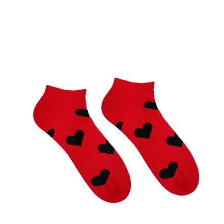 Ponožky - Srdiečko Červené krátke