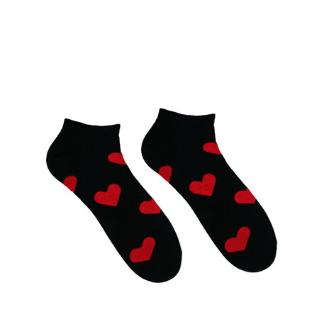 Ponožky Srdiečko Čierne krátke