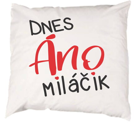 Obliečka na vankúš - Dnes ÁNO miláčik