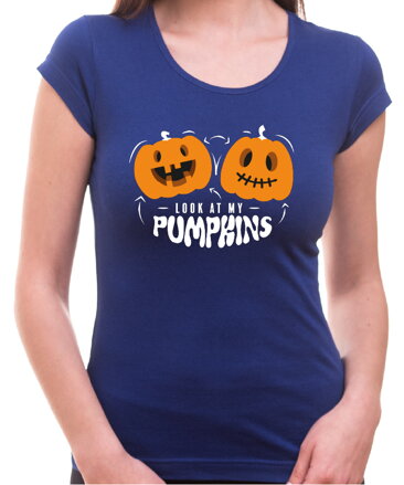 Helloweenské tričko - Look at my pumpkins