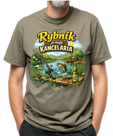 Rybárske tričko - Rybník je moja Kancelária