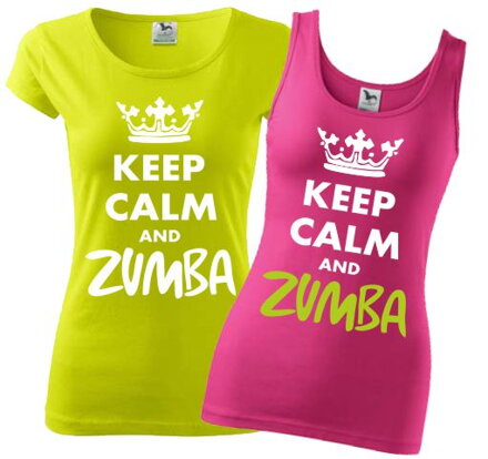 Dámske tričko/tielko Keep Calm and Zumba