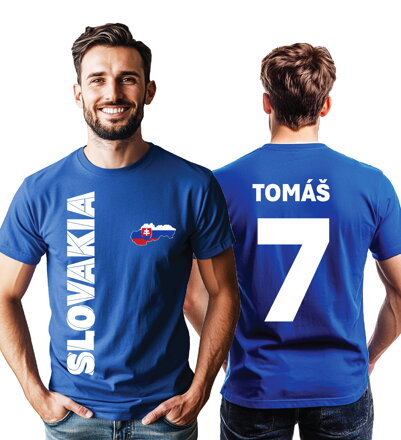 bavlnené tričko - SLOVAKIA  + vl.meno a číslo