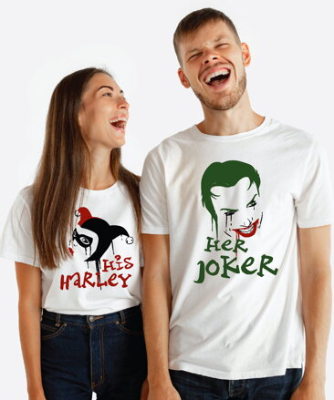 Partnerské tričká - His Harley, Her Joker 2ks
