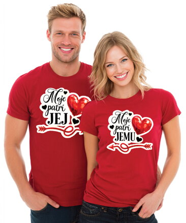 Partnerské tričká - Moje srdce patrí JEJ/JEMU 2ks