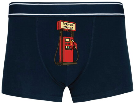 Pánske boxerky s vtipnou potlačou - Čerpacia stanica