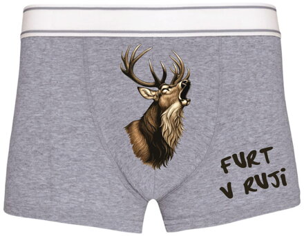 Pánske boxerky s vtipnou potlačou - Furt v ruji