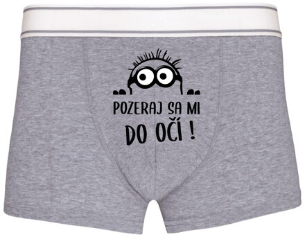 Pánske boxerky s vtipnou potlačou - Pozeraj sa mi do očí!