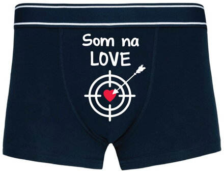 Pánske boxerky s vtipnou potlačou - Som na LOVE