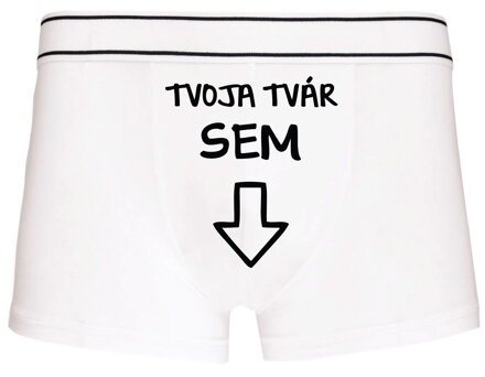 Pánske boxerky s vtipnou potlačou - Tvoja tvár SEM