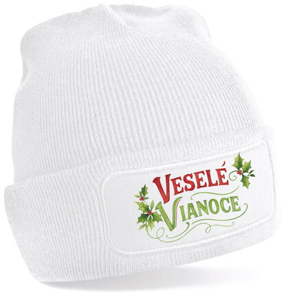 Čiapka s potlačou - Veselé Vianoce