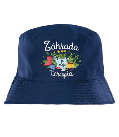 Klobúk s potlačou - Záhrada je moja terapia