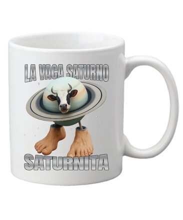 Hrnček s potlačou La Vaca  Saturno Saturnita (Talianský Brainrot)