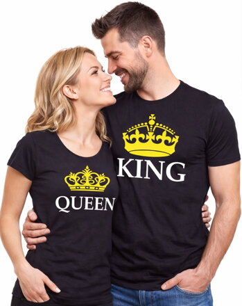 Pánske/dámske tričko KING - QUEEN (kráľ/královna)
