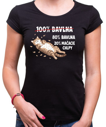 Tričko pre milovníkov mačiek - 80% bavlna 20%mačacie chlpy