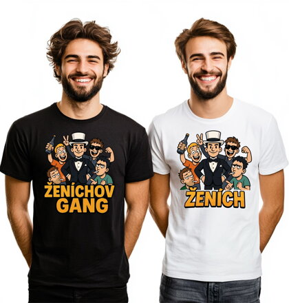 Tričká Ženích a Ženíchov gang (cena za 1ks)