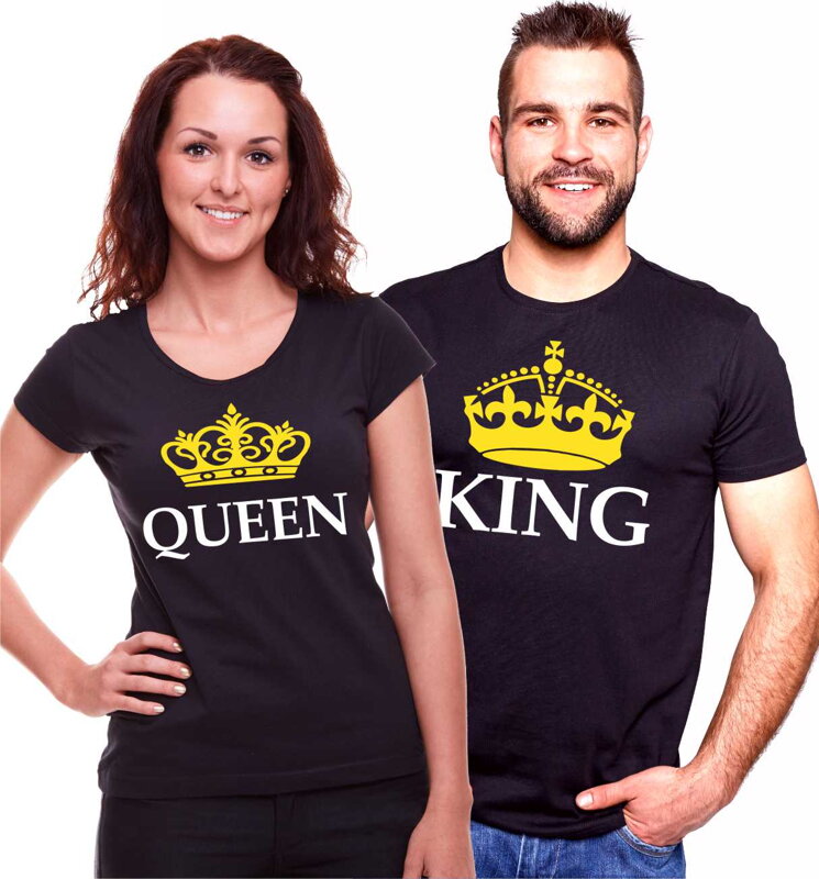 Pánske/dámske tričko KING - QUEEN (kráľ/královna) Pánske/dámske tričko KING - QUEEN (kráľ/královna)