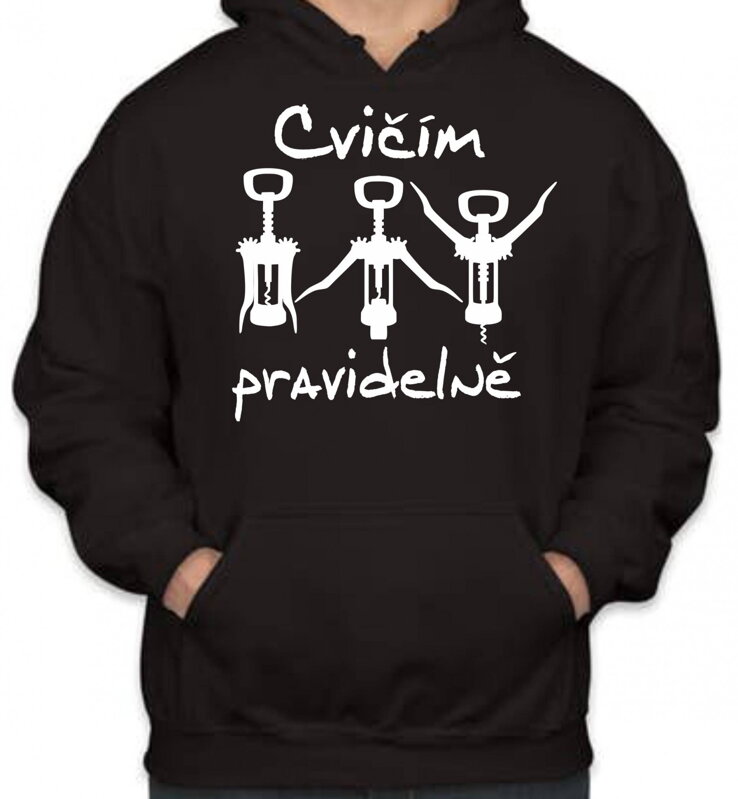 Vinárska mikina - Cvičím pravidelne