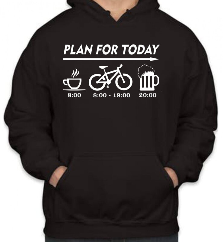 Cyklistická mikina - Dnešný plán Cyklistická mikina - Dnešný plán