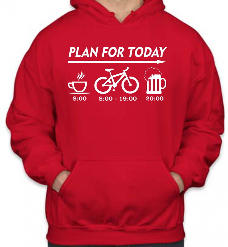 Cyklistická mikina - Dnešný plán Cyklistická mikina - Dnešný plán