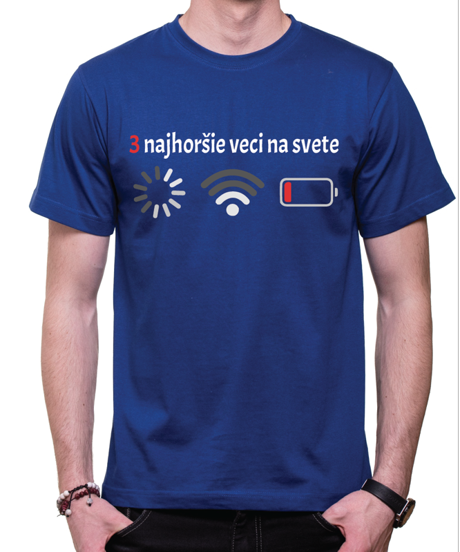 Vtipné tričko - 3 najhoršie veci na svete