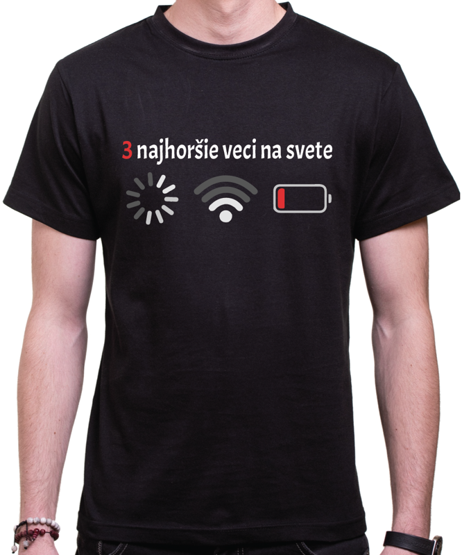 Vtipné tričko - 3 najhoršie veci na svete