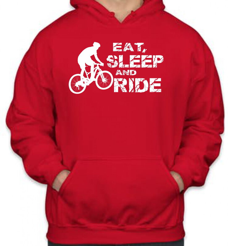 Cyklistická mikina- Eat, sleep and ride on bike Cyklistická mikina- Eat, sleep and ride on bike