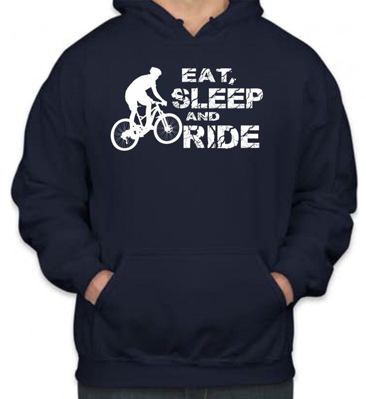 Cyklistická mikina- Eat, sleep and ride on bike Cyklistická mikina- Eat, sleep and ride on bike