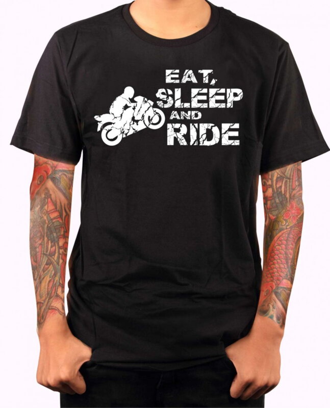 Motorkárske tričko - Eat, sleep and ride