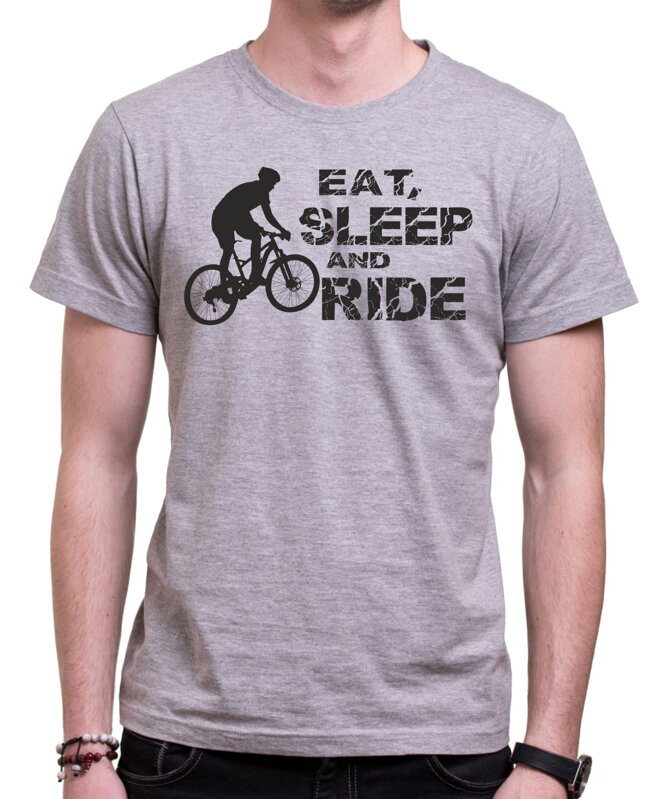 Cyklistické tričko - Eat, sleep and ride on bike Cyklistické tričko - Eat, sleep and ride on bike