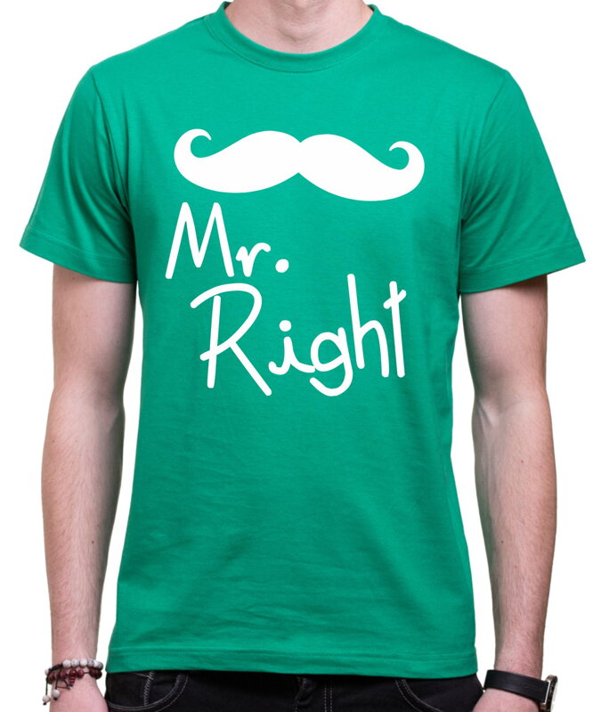 Pánske/dámske tričko Mr. Right/Mrs. Always Right Pánske/dámske tričko Mr. Right/Mrs. Always Right