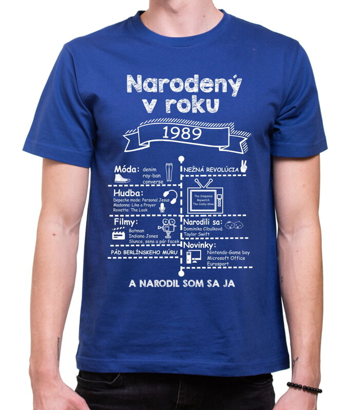Retro tričko - Skvelý ročník 1989 Retro tričko - Skvelý ročník 1989