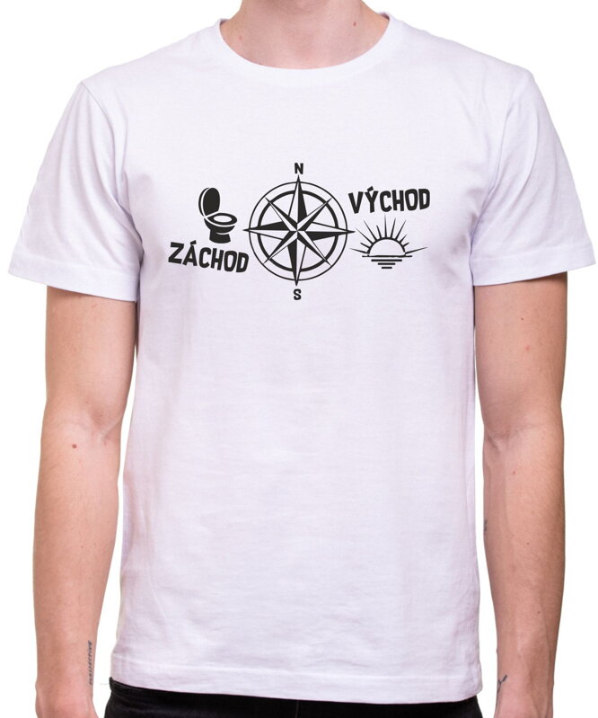 Vtipné vychodniarske tričko - Východ/Záchod Vtipné vychodniarske tričko - Východ/Záchod