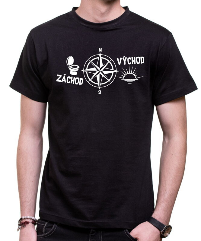 Vtipné vychodniarske tričko - Východ/Záchod Vtipné vychodniarske tričko - Východ/Záchod