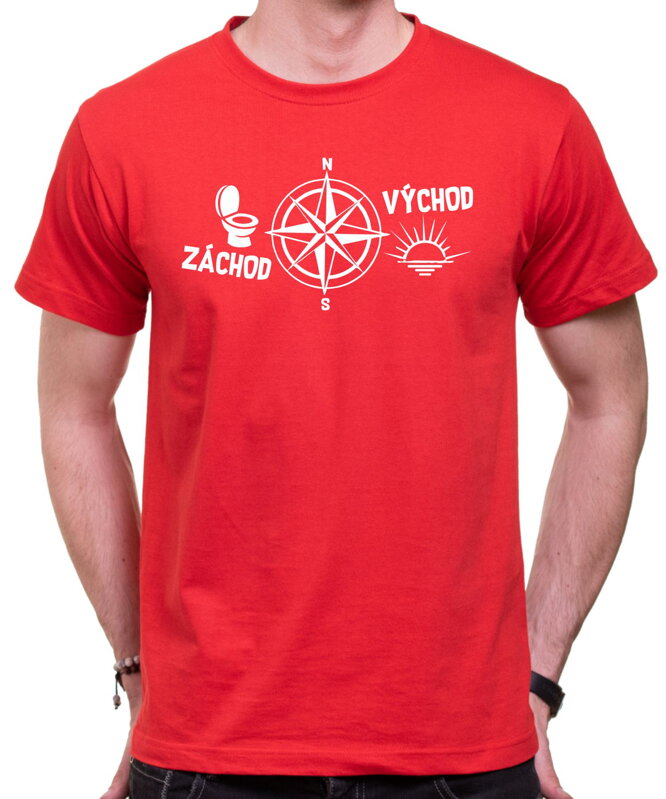 Vtipné vychodniarske tričko - Východ/Záchod Vtipné vychodniarske tričko - Východ/Záchod